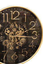 NEU! Wanduhr mit Zahnräder Schwarz Gold 59cm Durchmesser