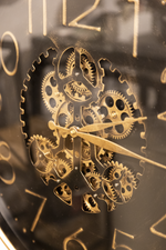 NEU! Wanduhr mit Zahnräder Schwarz Gold 59cm Durchmesser