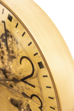 NEU! Wanduhr mit Zahnräder Weltkarte gold 60 cm Durchmesser